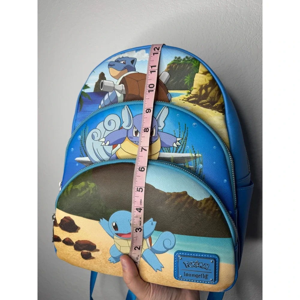 Loungefly Pokemon Squirtle Wartortle Blastoise Evolution Mini‎ Backpack Blue